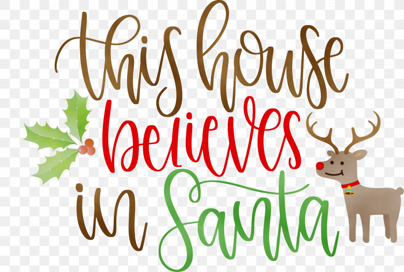 Christmas Day, PNG, 3000x2025px, This House Believes In Santa, Antler, Biology, Branching, Christmas Day Download Free