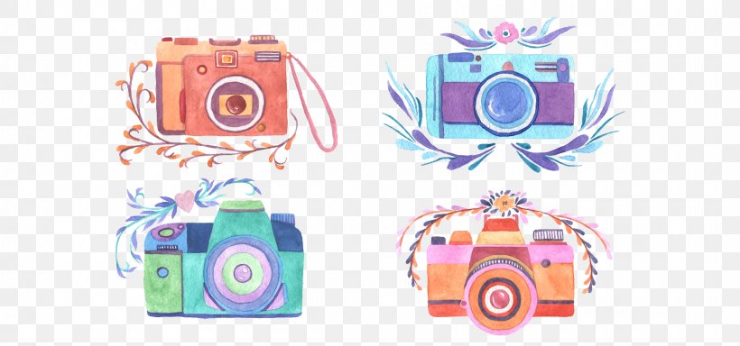 Watercolor Painting Camera Photography Illustration, PNG, 1920x900px, Watercolor Painting, Brand, Camera, Drawing, Logo Download Free