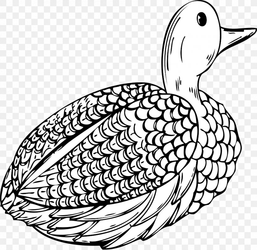 Duck Decoy Goose Clip Art, PNG, 900x875px, Duck, Artwork, Beak, Bird, Black And White Download Free