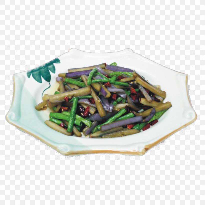 Yardlong Bean Fried Eggplant Sichuan Cuisine Green Bean Recipe, PNG, 979x979px, Yardlong Bean, Common Bean, Cowpea, Dish, Eggplant Download Free