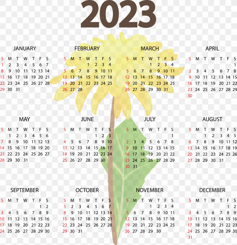 Calendar Calendar Year Month 2023 Calendar, PNG, 4345x4482px, Calendar, Calendar Date, Calendar Year, June, Month Download Free