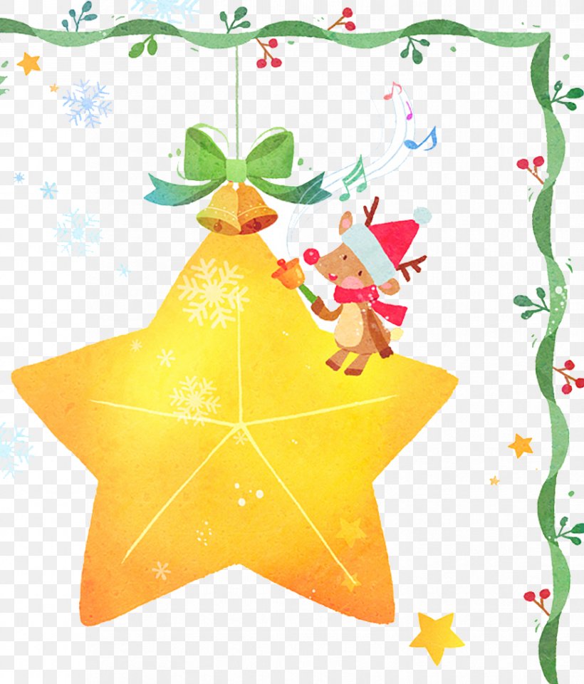 Christmas Five Pointed Star Illustration, PNG, 865x1013px, Christmas, Art, Bell, Christmas Decoration, Christmas Ornament Download Free