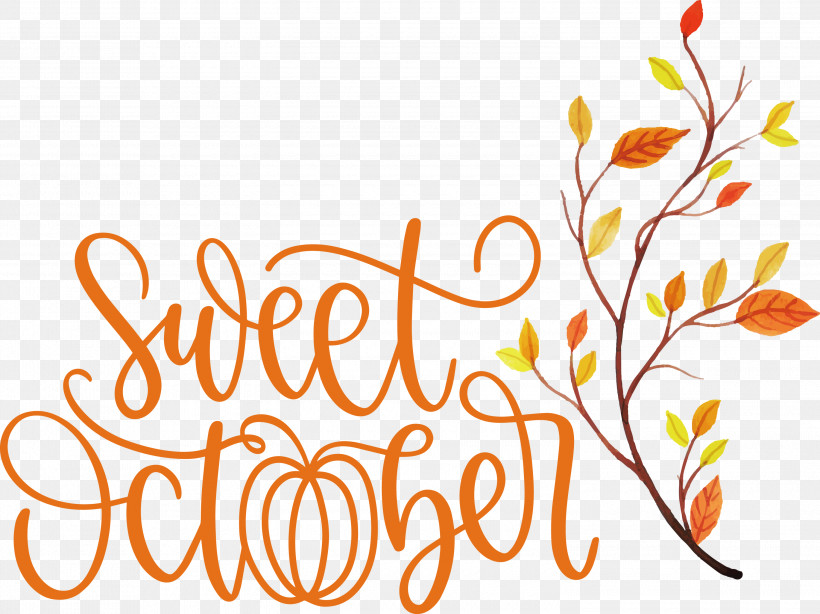 Sweet October October Fall, PNG, 3000x2249px, October, Autumn, Branching, Fall, Floral Design Download Free