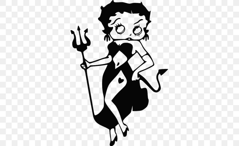 Betty Boop Devil Decal Sticker Image, PNG, 500x500px, Watercolor, Cartoon, Flower, Frame, Heart Download Free