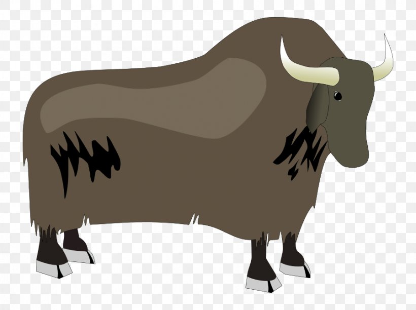 Domestic Yak Bison Clip Art, PNG, 898x671px, Domestic Yak, Bison, Bull, Cartoon, Cattle Like Mammal Download Free