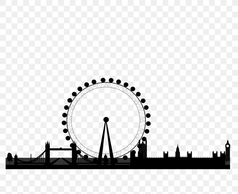 London Eye Big Ben Palace Of Westminster Clip Art Vector Graphics, PNG, 800x667px, London Eye, Area, Big Ben, Black, Black And White Download Free