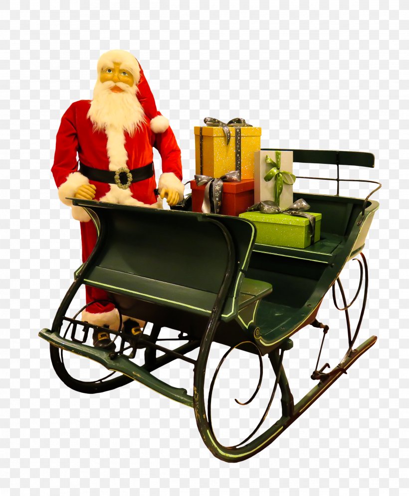 Santa Claus Reindeer Christmas Sled Gift, PNG, 2531x3076px, Santa Claus, Can Stock Photo, Cart, Chair, Christmas Download Free