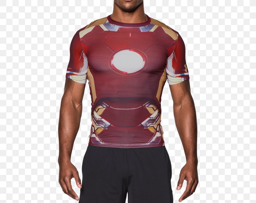 T-shirt Iron Man Hoodie Under Armour Clothing, PNG, 615x650px, Tshirt, Adidas, Alter Ego, Arm, Clothing Download Free