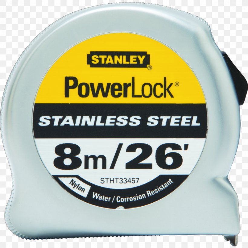 STANLEY PowerLock Tape Measures Stanley Hand Tools Product Design, PNG, 880x880px, Stanley Powerlock, Hardware, Measurement, Stainless Steel, Stanley Hand Tools Download Free