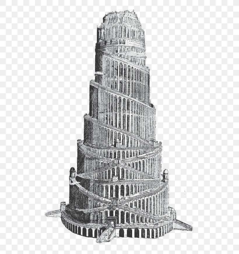 Tower Of Babel Athanasius Kircher's Theatre Of The World La Traduccion De La Novela Inglesa Del Siglo XVIII Middle Ages, PNG, 529x872px, 18th Century, Tower, Architecture, Athanasius Kircher, Black And White Download Free