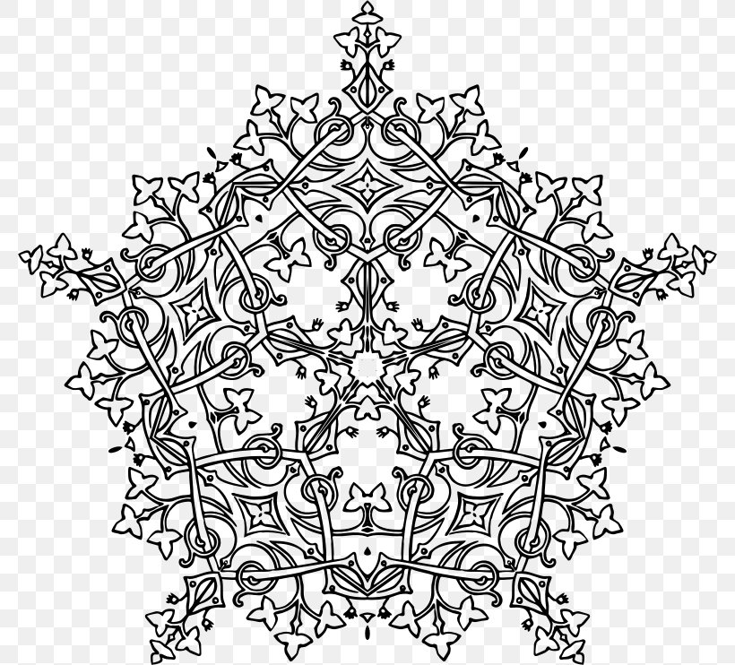 Clip Art, PNG, 780x742px, Geometry, Area, Black, Black And White, Flora Download Free