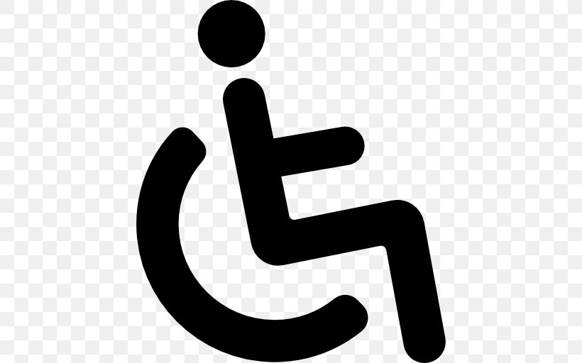 Disability Accessibility Wheelchair Sign, PNG, 512x512px, Disability, Accessibility, Area, Black And White, Brand Download Free