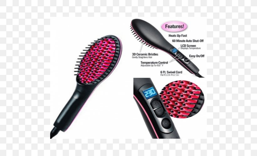 Hair Iron Comb Hair Straightening Hair Dryers Brush, PNG, 500x500px, Hair Iron, Beauty, Brazilian Hair Straightening, Brush, Capelli Download Free