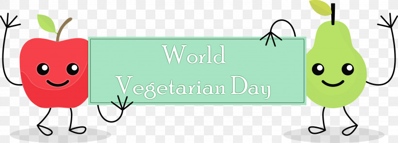 Meter Line Art Cartoon Logo Green, PNG, 2999x1086px, World Vegetarian Day, Area, Beak, Cartoon, Flower Download Free