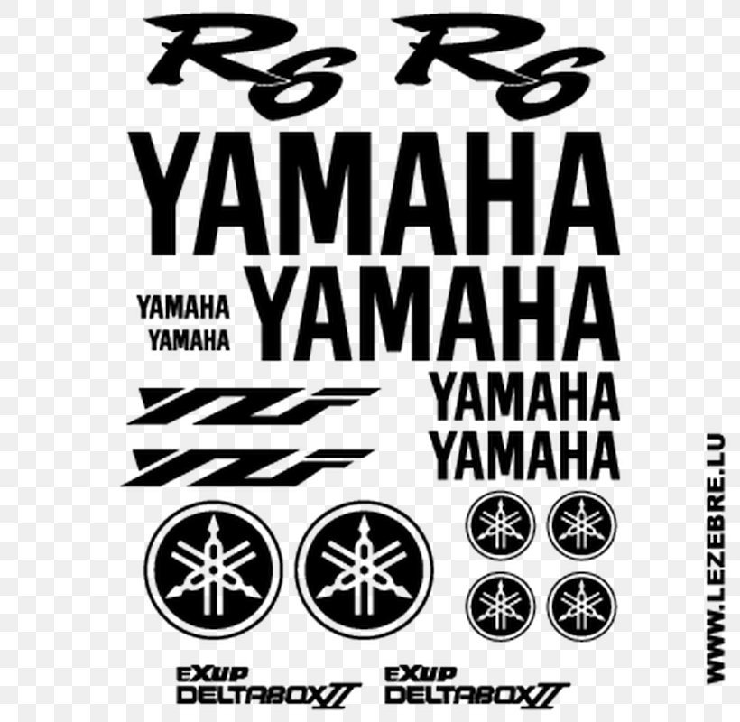Yamaha YZF-R1 Logo Brand Yamaha Motor Company Sticker, PNG, 800x800px, Yamaha Yzfr1, Black And White, Brand, Label, Logo Download Free