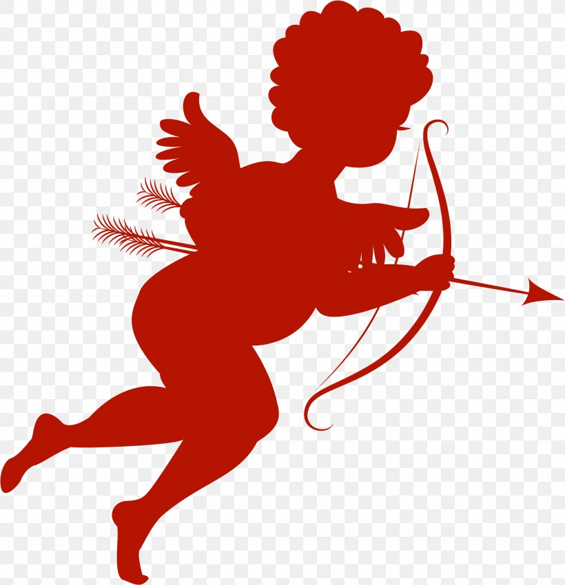 Cupid Silhouette, PNG, 2067x2145px, Cupid, Silhouette Download Free