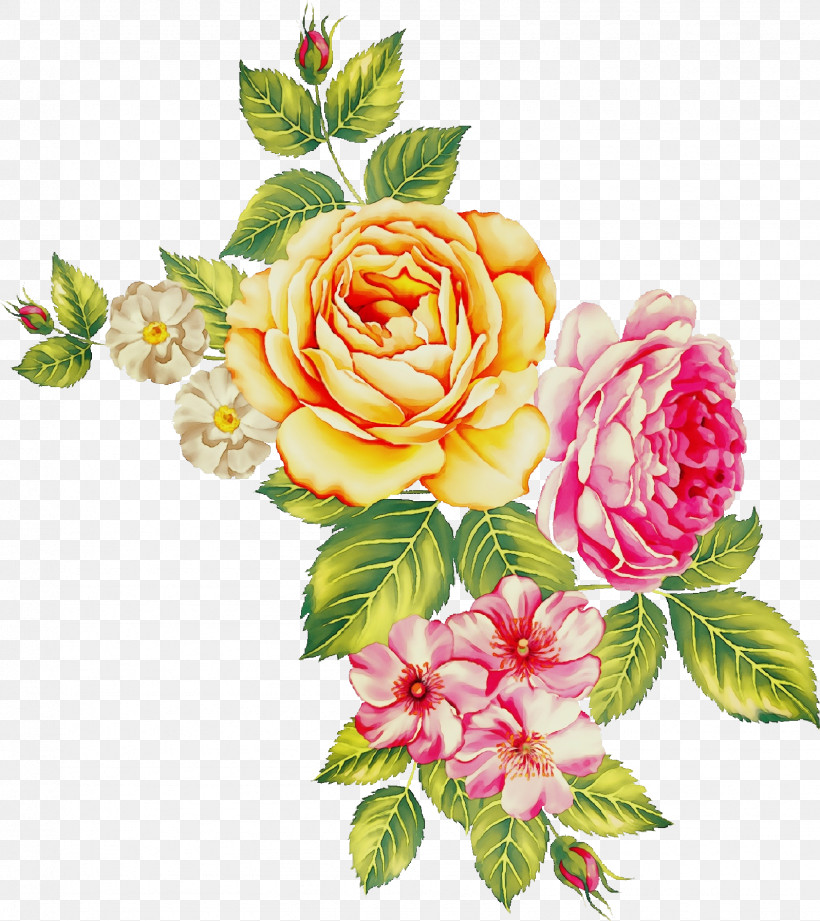 Floral Design, PNG, 1596x1794px, Watercolor, Cabbage Rose, Cut Flowers, Floral Design, Flower Download Free