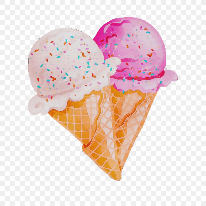 Ice Cream, PNG, 1254x1254px, Watercolor, Cone, Cream, Cuisine, Dairy Download Free