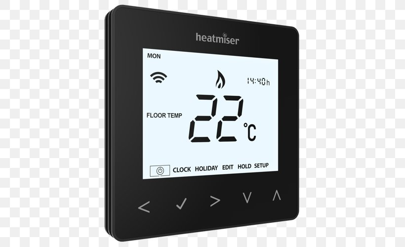 Programmable Thermostat Underfloor Heating Central Heating Smart Thermostat, PNG, 525x500px, Thermostat, Central Heating, Computer Hardware, Electronics, Hardware Download Free