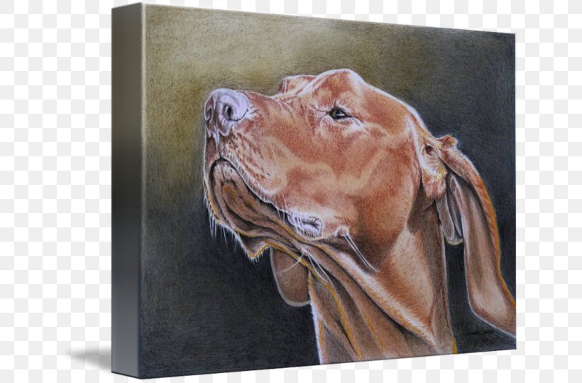 Vizsla Weimaraner Painting Gallery Wrap Canvas, PNG, 650x539px, Vizsla, Art, Canvas, Carnivoran, Dog Download Free