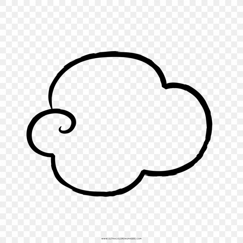 Drawing Cloud Coloring Book Painting, PNG, 1000x1000px, Drawing, Area, Black, Black And White, Cloud Download Free