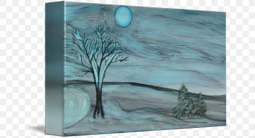 Painting Picture Frames Tree Turquoise Winter, PNG, 650x446px, Painting, Aqua, Picture Frame, Picture Frames, Tree Download Free