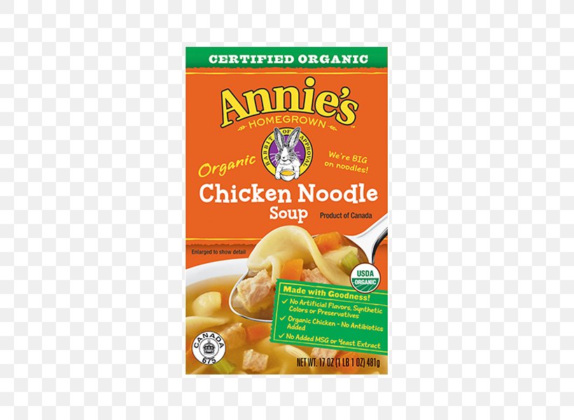 Chicken Soup Organic Food Mixed Vegetable Soup Pasta Annie’s Homegrown, PNG, 450x600px, Chicken Soup, Broth, Campbell Soup Company, Convenience Food, Cuisine Download Free