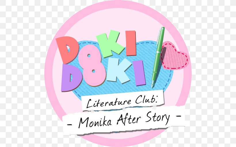 Doki Doki Literature Club! Team Salvato Dan Salvato Video Games Visual Novel, PNG, 512x512px, 2017, Doki Doki Literature Club, Art, Brand, Comics Download Free