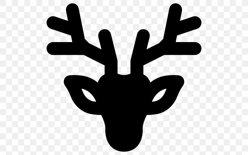 Reindeer Clip Art, PNG, 512x512px, Reindeer, Antler, Black And White, Cushion, Deer Download Free