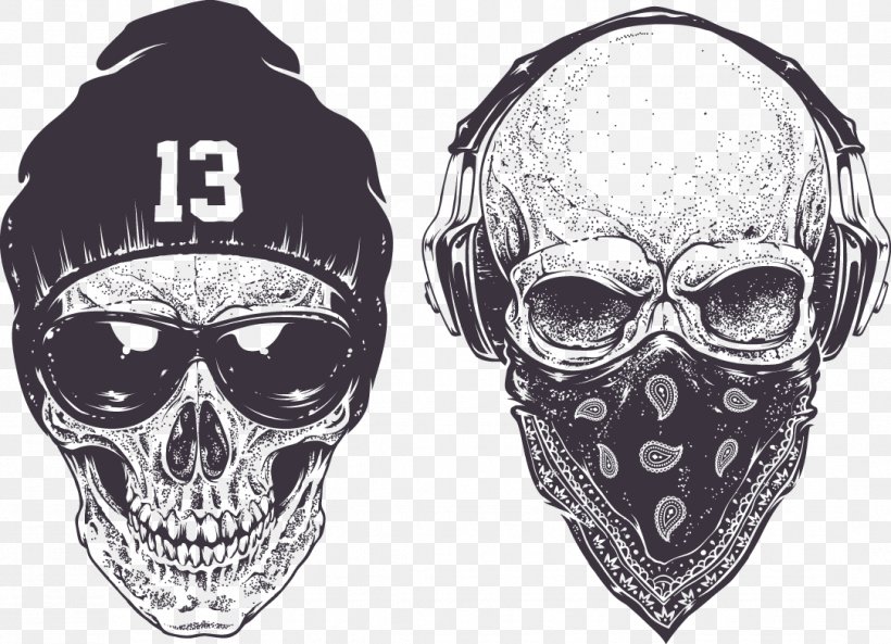 Skull Royalty-free Illustration, PNG, 1083x784px, Skull, Black And White, Bone, Drawing, Gangsta Rap Download Free