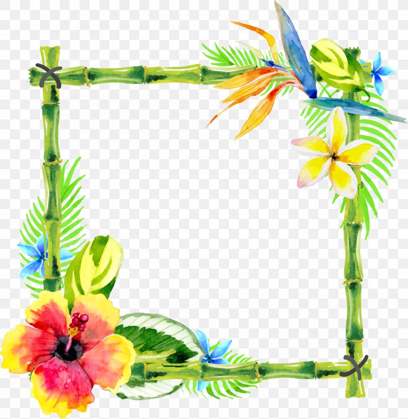 Floral Design Watercolor Painting, PNG, 1432x1471px, Floral Design, Aquarium Decor, Art, Artworks, Bamboo Download Free