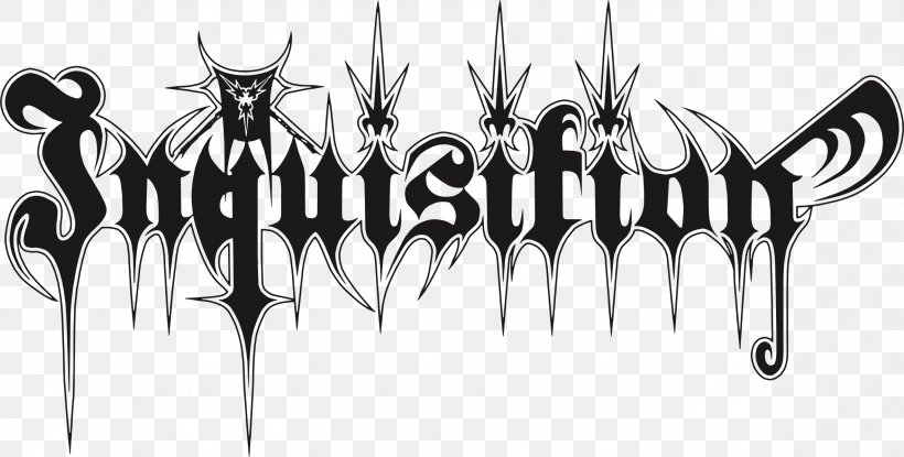 Inquisition Heavy Metal Black Metal Logo Musical Ensemble, PNG, 2361x1195px, Inquisition, Black And White, Black Metal, Brutal Death Metal, Dagon Download Free