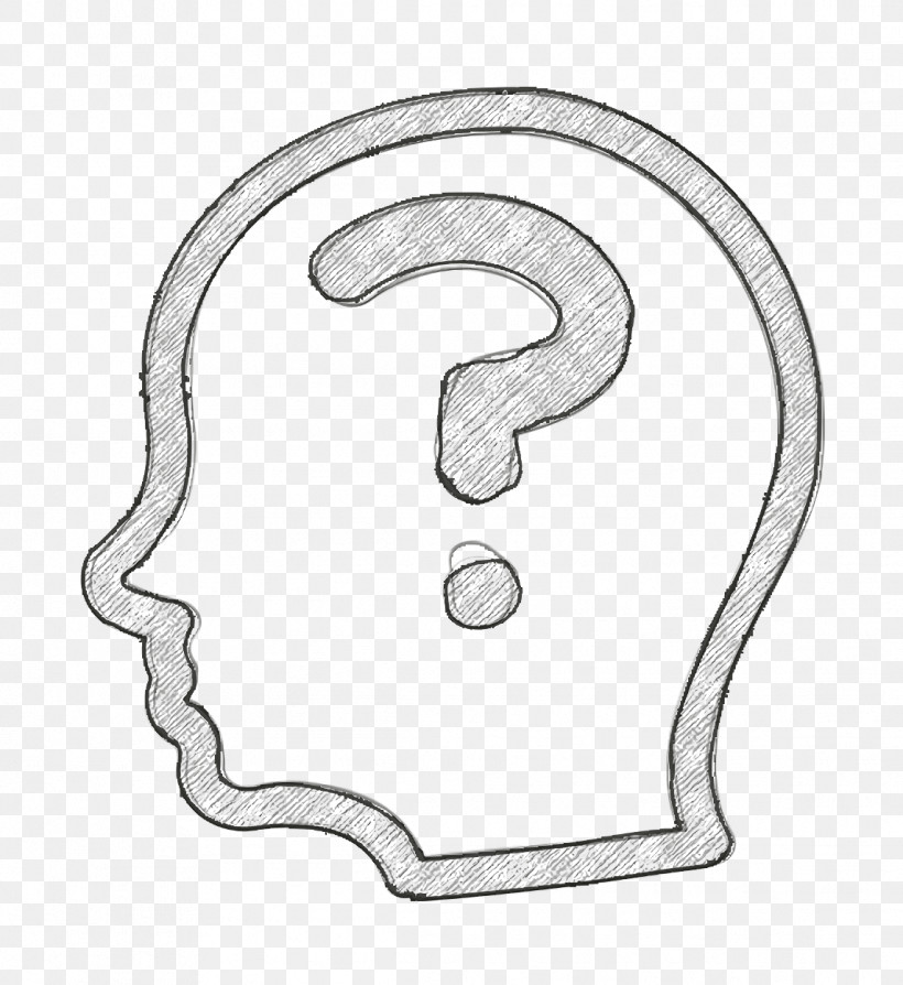 Interface Icon Question Mark Inside A Bald Male Side Head Outline Icon Hand Drawn Icon, PNG, 1144x1248px, Interface Icon, Geometry, Hand Drawn Icon, Human Body, Jewellery Download Free
