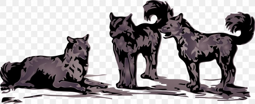 Dog T-shirt Wolf In The Snow Bib Black Wolf, PNG, 2463x1010px, Dog, American Bison, Bib, Black And White, Black Wolf Download Free