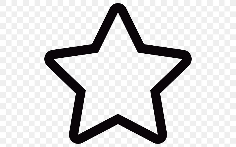 Five-pointed Star Shape, PNG, 512x512px, Star, Area, Black And White, Fivepointed Star, Point Download Free