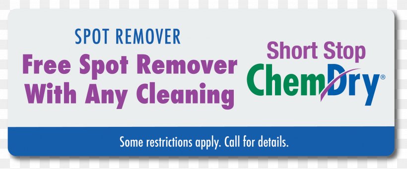 Short Stop Chem-Dry Carpet Cleaning Steam Cleaning, PNG, 2500x1042px, Chemdry, Area, Banner, Blue, Brand Download Free