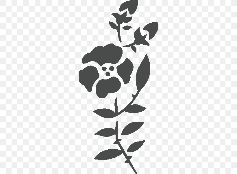 Flower Silhouette, PNG, 600x600px, Flower, Black, Black And White, Blume, Branch Download Free