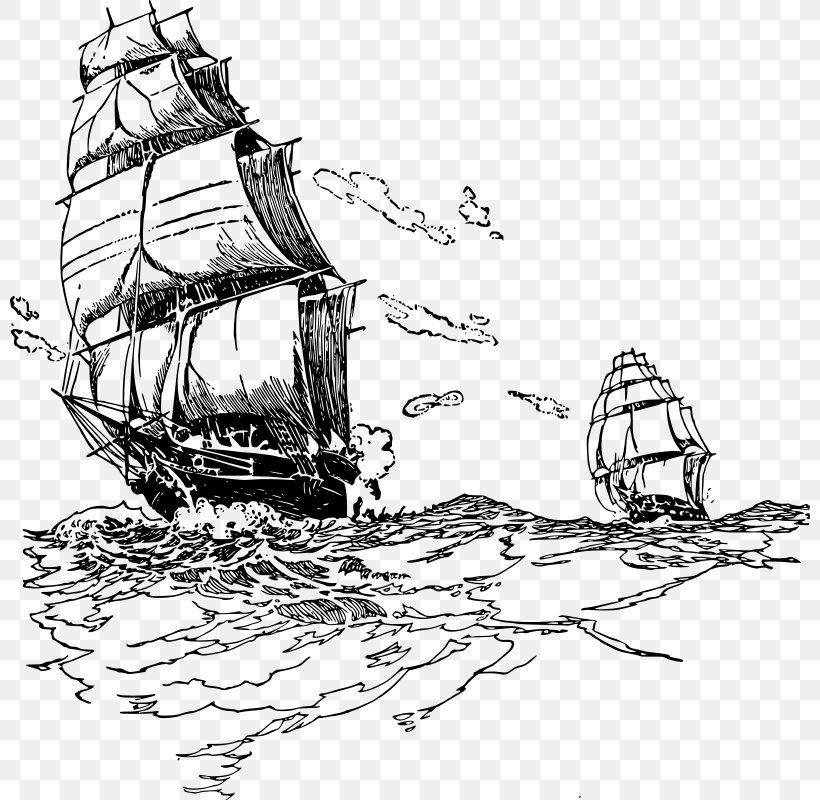 Sailboat Clip Art, PNG, 800x800px, Sailboat, Artwork, Barque, Black And White, Boat Download Free