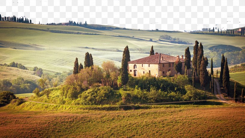Tuscany Landscape High-definition Television 4K Resolution Wallpaper, PNG, 1920x1080px, 4k Resolution, Tuscany, Display Resolution, Farm, Grass Download Free