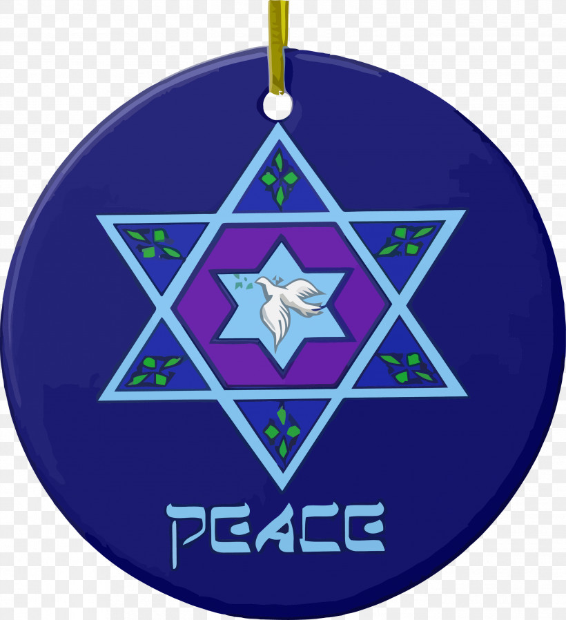Hanukkah Star Hanukkah Happy Hanukkah, PNG, 2739x3000px, Hanukkah Star, Christmas Ornament, Cobalt Blue, Electric Blue, Flag Download Free