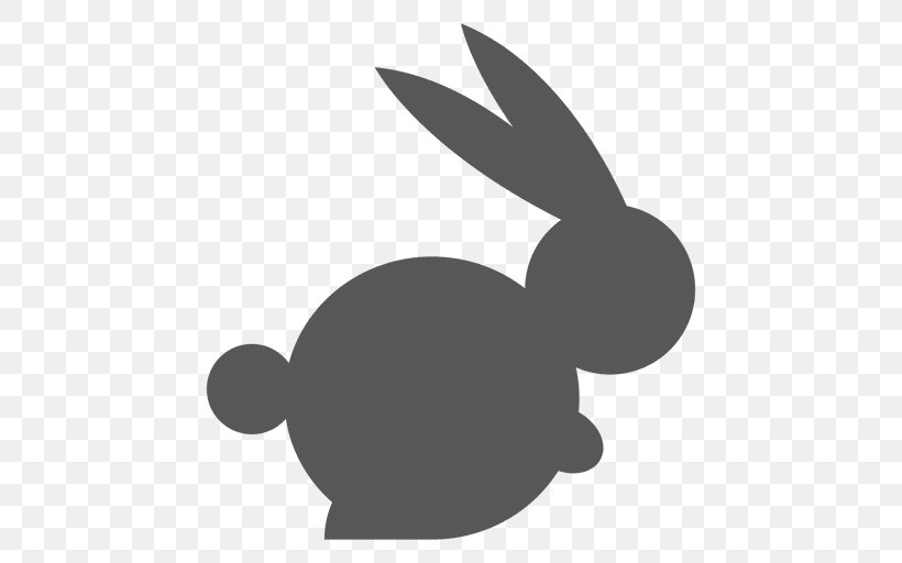 Rabbit Easter Bunny Clip Art, PNG, 512x512px, Rabbit, Black And White, Drawing, Easter Bunny, Silhouette Download Free