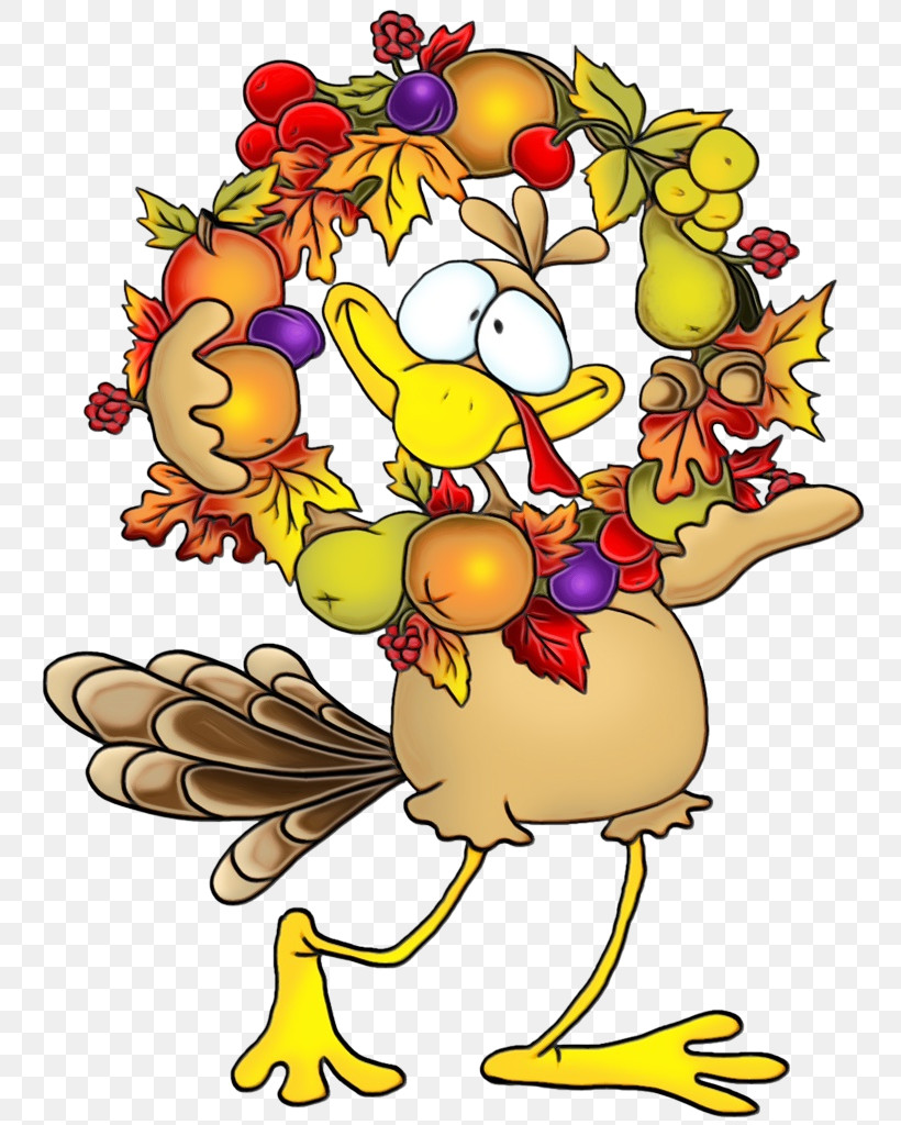 Rooster Cartoon Flower Beak Tree, PNG, 766x1024px, Watercolor, Beak, Cartoon, Flower, Paint Download Free