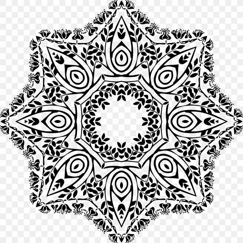 Drawing Henna Mehndi Mandala, PNG, 2302x2302px, Drawing, Area, Art, Artist, Black And White Download Free