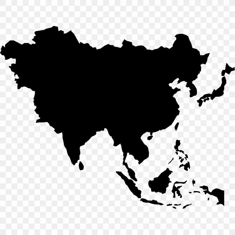 East Asia World Map World Map Blank Map, PNG, 1200x1200px, East Asia, Asia, Black, Black And White, Blank Map Download Free