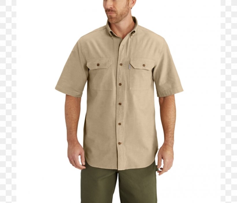T-shirt Sleeve Cambric Clothing, PNG, 1500x1291px, Tshirt, Beige, Button, Cambric, Carhartt Download Free