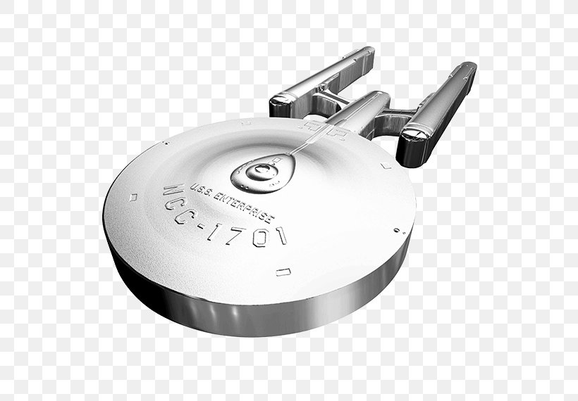 Star Trek Starship Enterprise USS Enterprise (NCC-1701) Silver Coin, PNG, 570x570px, Star Trek, Canadian Silver Maple Leaf, Coin, Enterprise, Hardware Download Free