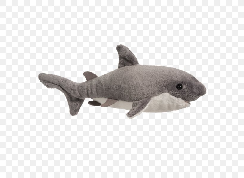 Great White Shark Marine Mammal Stuffed Animals & Cuddly Toys Plush, PNG, 600x600px, Watercolor, Cartoon, Flower, Frame, Heart Download Free