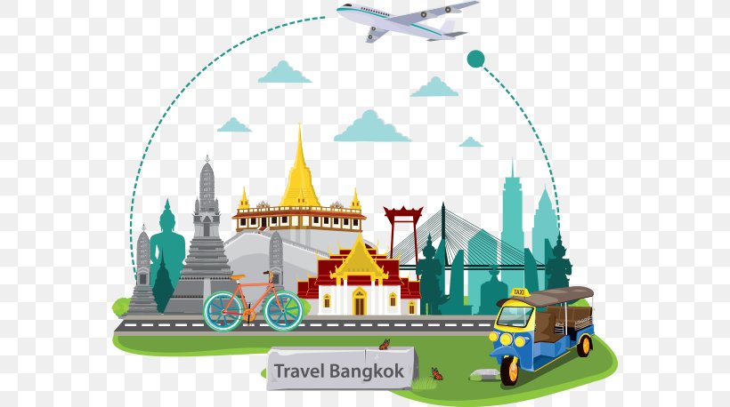 Tourism In Thailand Hanoi Travel Bangkok, PNG, 569x458px, Tourism, Airline Ticket, Amusement Park, Bangkok, Cheap Download Free