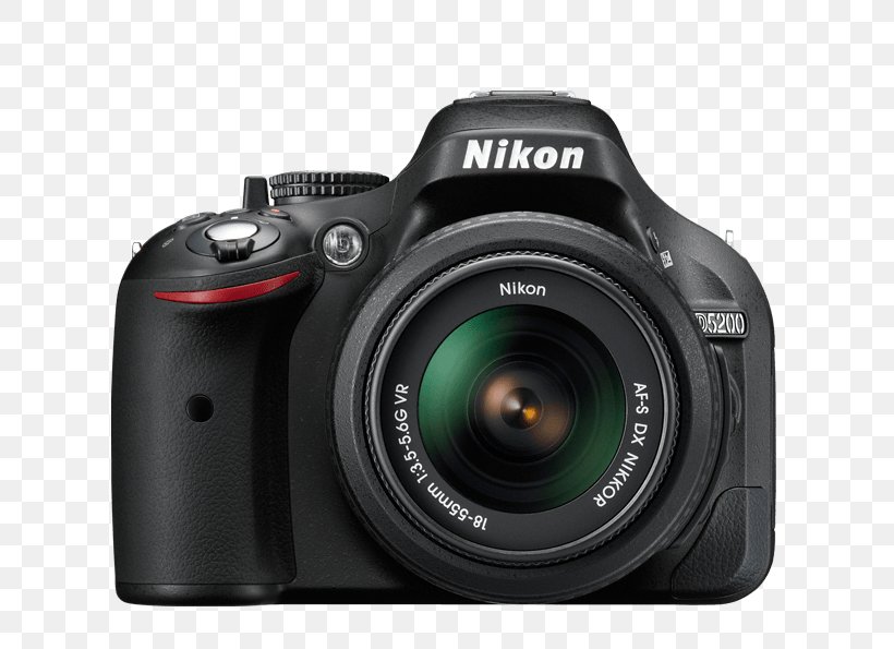 Nikon D5200 Nikon AF-S DX Zoom-Nikkor 18-55mm F/3.5-5.6G Canon EF-S 18–55mm Lens Nikon AF-S DX Nikkor 35mm F/1.8G, PNG, 700x595px, Nikon D5200, Active Pixel Sensor, Camera, Camera Accessory, Camera Lens Download Free