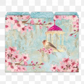 Design - Chinoiserie Decorative Arts File Folders Floral Design PNG